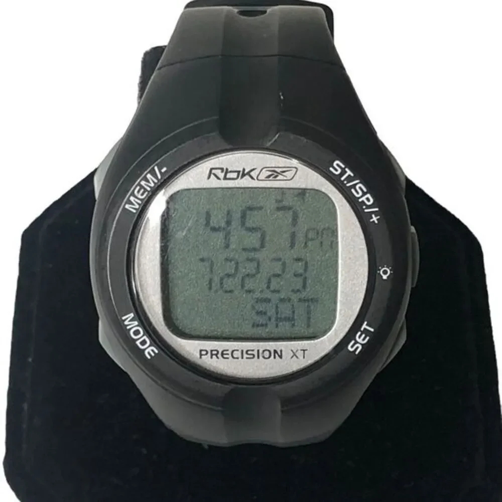Reebok Precision XT Digital Sports Watch Alarm Chronograph Black‎